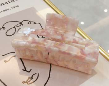 Handmade Resin Hair Claw Clip 8 cm (Color: PINK, size: 8cm)