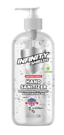 Infinity Shields  Antibacterial Hand Sanitizer Gel with Aloe, Professional Strenght, Leaves Hands Clean & Odorless (Color: Clear White, size: 8oz)